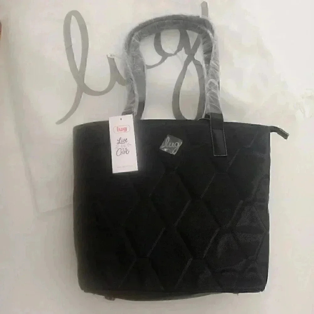 LUG Paddock Satin Luxe VL (Vegan Leather) Tote / Shoulder Bag - Black - Picture 6 of 16